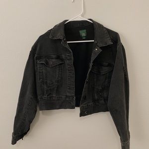 Black Distressed Denim Jacket